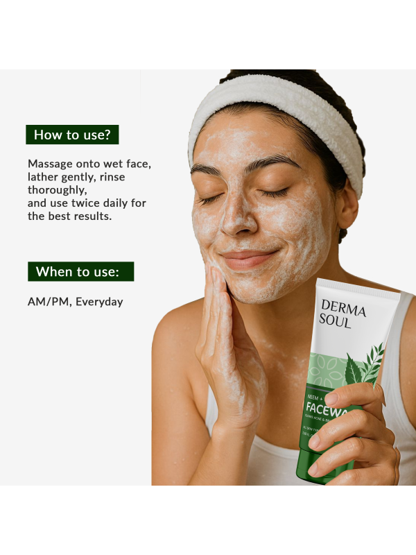 DERMA SOUL NEEM AND TEA TREE FACEWASH 100G