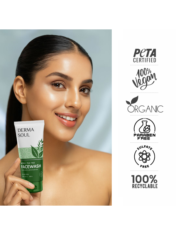 DERMA SOUL NEEM AND TEA TREE FACEWASH 100G